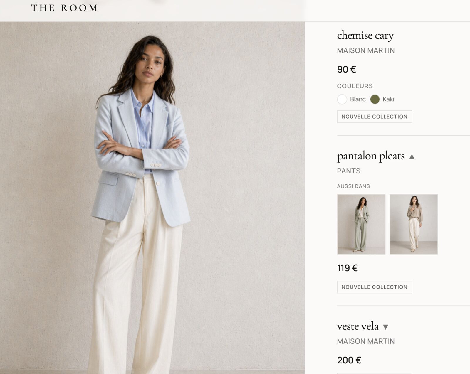 Vitrine numérique PROJETA pour présenter une collection mode