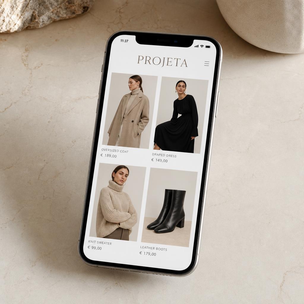 Mockup mobile vitrine PROJETA