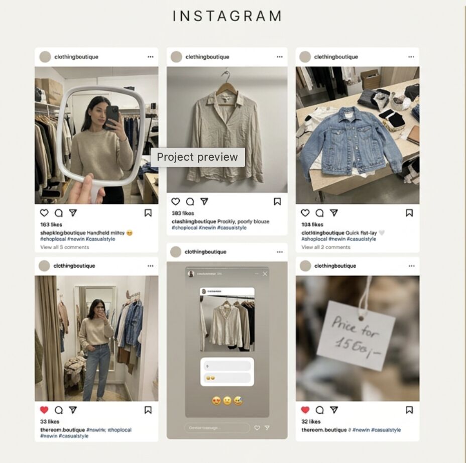 Elle voit une pièce sur Instagram.